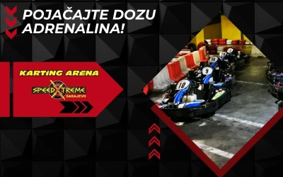 Vaše slobodno vrijeme provedite na sasvim drugačiji način i doživite adrenalinsku zabavu koja će Vas oduševiti u Karting Areni SpeedXtreme!