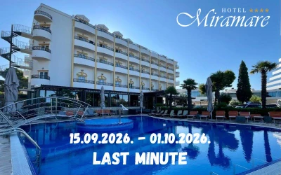 LAST MINUTE odmor u Vodicama – provedite septembar uz more, uživajte u mediteranskom ugođaju i vrhunskoj udobnosti Hotela Miramare 4*!