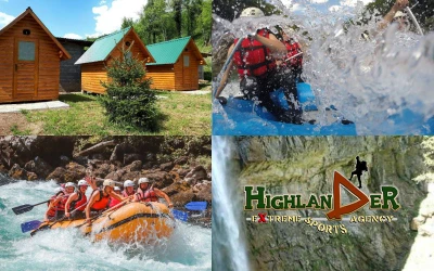 Kamp Highlander I Spoj adrenalina i mira uz rafting na Tari i boravak u čarobnim drvenim bungalovima!