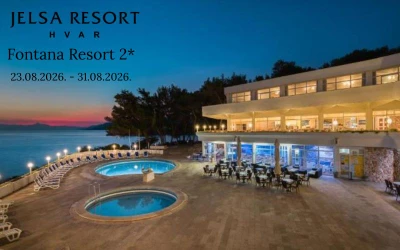Uživajte u mediteranskom ambijentu Fontana Resorta 2* na Hvaru, gdje priroda, more i spokoj stvaraju idealne uslove za odmor!