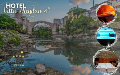 Smjestite se u srce očaravajućeg Mostara! Hotel Villa Meydan 4* Vam nudi nezaboravno dvodnevno Wellness & Spa utočište!