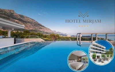 Hotel Mirjam 4* - luksuzno i spokojno utočište u slikovitom gradu Makarska! Uživajte u besprijekornoj usluzi i vrhunskom SPA sadržaju sa voljenom osobom!
