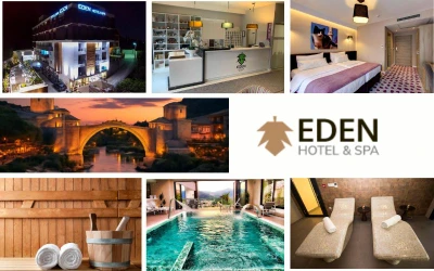 Otkrijte novu dimenziju odmora uz sofisticirani Wellness & Spa ambijent, opuštajuće sadržaje i vrhunsku udobnost Hotela Eden & Spa 4* u Mostaru!