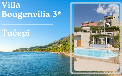 Villa Bougenvilia 3*, Tučepi | Neka Vam biserno more i toplo majsko sunce budu odmor za dušu i tijelo uz trodnevno uživanje i odmor!