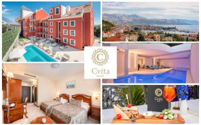 Vaš mediteranski bijeg u Split! Hotel Cvita 4* nudi Vam savršen odmor sa zapanjujućim pogledima na otvoreno more i mirisnu borovu šumu!