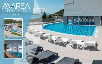 Otkrijte čari odmora u Marea Hotel & Spa 4*, smještenom u srcu prelijepog Neuma, te uživajte u elegantnom okruženju i mediteranskoj atmosferi uz more!