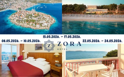 Uživajte u potpunom opuštanju, svježem zraku, prekrasnom pogledu na Jadran i ugodnoj atmosferi Hotela Zora 3*,  Primošten!