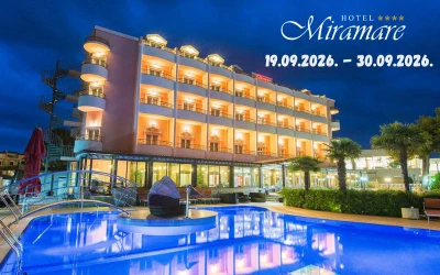 Produžite ljeto uz nezaboravan odmor u Vodicama – uživajte u blagoj septembarskoj klimi, ljepotama Jadrana i vrhunskoj udobnosti Hotela Miramare 4*!