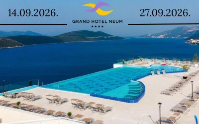 Grand Hotel Neum 4* - prepustite se odmoru uz veličanstven pogled na Jadran, udoban smještaj i zaslužene trenutke relaksacije u bogato opremljenom Wellness & Spa centru!