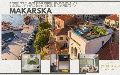Fantastičan proljetni odmor provedite u Heritage Hotelu Porin 4* koji Vam nudi luksuz i udobnost u samom centru Makarske!