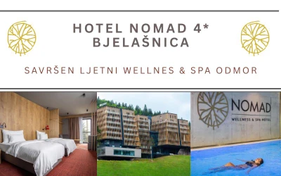Opustite se i obnovite energiju uz nezaboravno Wellness & Spa iskustvo u modernom Hotelu Nomad 4* na Bjelašnici – idealna kombinacija luksuza, prirode i mira!