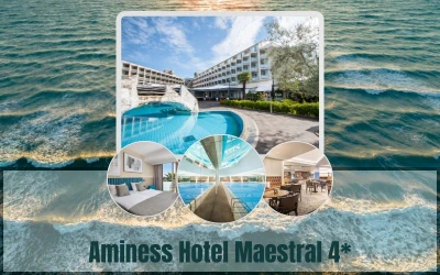 Aminess Maestral Hotel 4*, Novigrad | Smjestite se na korak od šljunčane plaže i prepustite se mediteranskom Wellness & Spa odmoru!