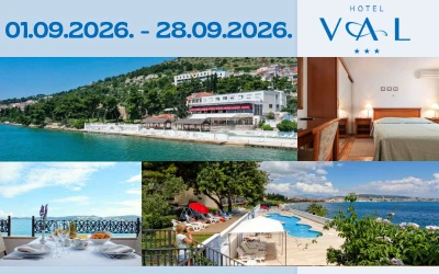 Provedite nezaboravan odmor u Hotelu Val 3* ex Hotel Jadran 3* u Segetu Donjem, gdje vas očekuju udobnost, opuštajuća atmosfera i položaj uz samu obalu!