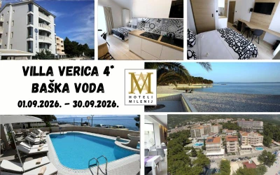 Odmor u Baškoj Vodi uz boravak u Aparthotelu Milenij 4* – uživajte u blizini mora, mediteranskom ambijentu i vrhunskoj udobnosti!