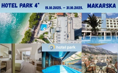 Doživite eleganciju i izvanrednu udobnost Hotela Park 4* na jedinstvenoj lokaciji Makarske, idealnoj za odmor iz snova uz šum mora!