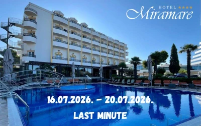 LAST MINUTE I Uživajte u ljetnom odmoru u Vodicama uz mediteranski ugođaj, blizinu mora i udobnost Hotela Miramare 4*!