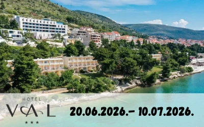 Seget Donji – provedite magičan odmor u Hotelu Val 3* ex Hotel Jadran 3*, uz kristalno čisto more i ugodan hlad borove šume!