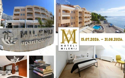 Ljetni odmor u Baškoj Vodi – Aparhotel Milenij 4* uz more, sunce, mediteranski ambijent i vrhunsku udobnost!
