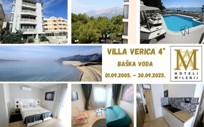 Villa Verica 4* | Uživajte u toplim septembarskim danima u Baškoj Vodi boraveći u apartmanima s potpunim komforom i idealnom lokacijom!