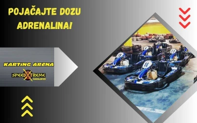 Učinite svoje slobodno vrijeme nezaboravnim i prepustite se adrenalinskoj zabavi u Karting Areni SpeedXtreme!