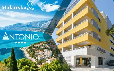 Odmor u srcu zadivljujuće dalmatinske obale | Dva noćenja za dvije osobe uz uključen doručak provedite u opuštajućoj atmosferi Hotela Antonio 4*, Makarska!
