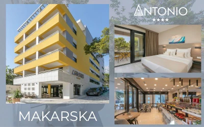Čarobni odmor u Makarskoj I Osjetite čari predivnih plaža Jadrana i uživajte u vrhunskom odmoru s izvanrednim uslugama u Hotelu Antonio 4*!