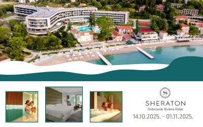 Sheraton Dubrovnik Riviera Hotel 5* – Uživajte u luksuznom Wellness & Spa odmoru na obali Jadrana, uz mirise mora i dašak elegancije!