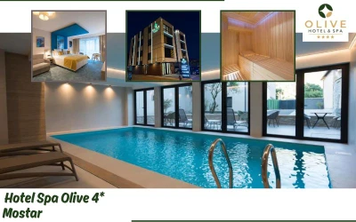 Doživite čari Mostara uz luksuzan boravak u Hotelu Spa Olive 4*, gdje se vrhunski komfor susreće s potpunom relaksacijom!