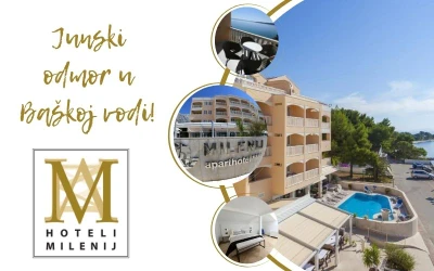 Baška Voda I Smjestite se tik uz plažu  i odmor iz snova sa Vama dragom osobom provedite u predivnoj atmosferi elegantnih soba Aparhotela Milenij 4*!